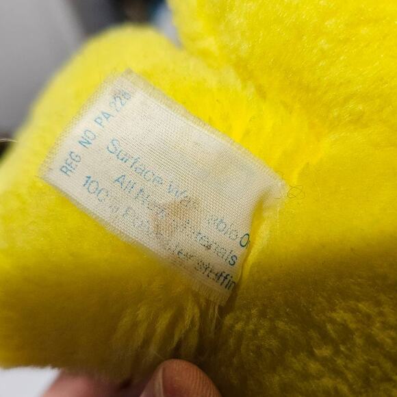 Playskool nosey bear yellow red hotrod race car plush NOSE DOESNT WORK vintage - Picture 8 of 8